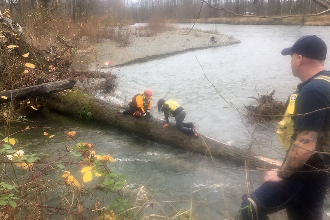 Woman who followed dog into river Saturday rescued by firefighters