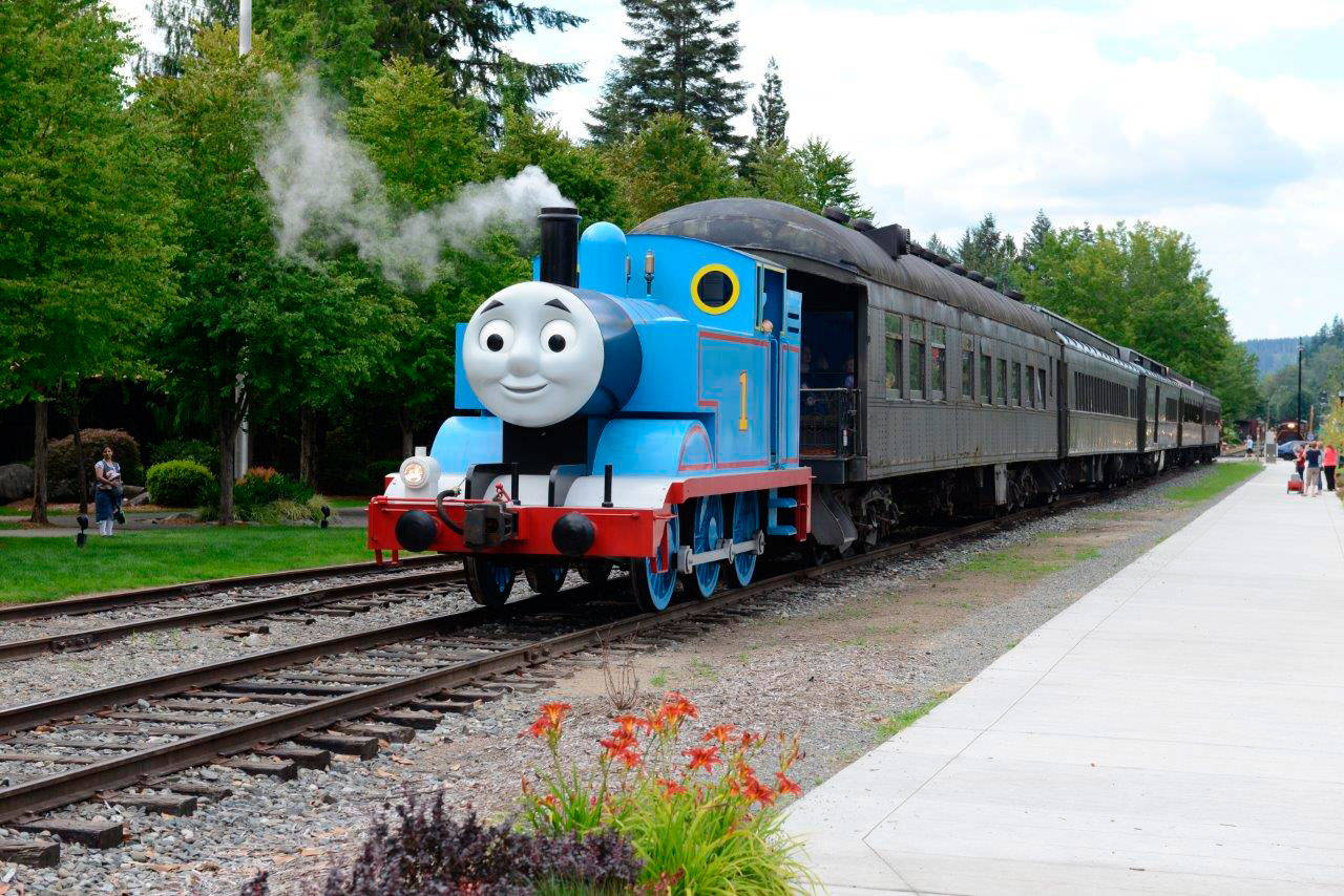 Thomas the Tank Engine is coming to the Northwest Railway Museum on July 13-15 and 20-22. Photo courtesy of the Northwest Railway Museum