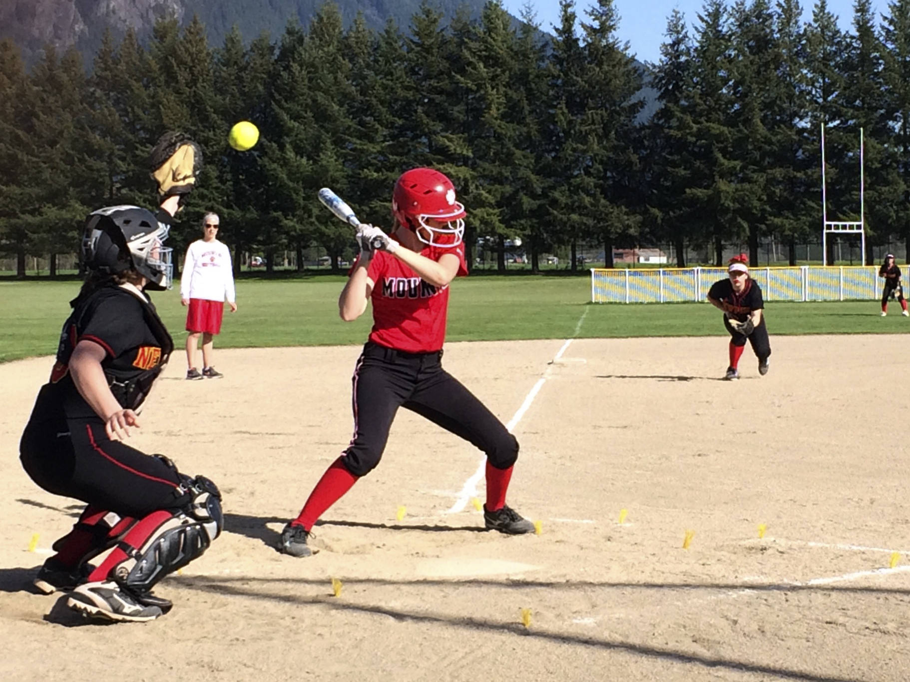Shaun Scott, staff photo                                Mount Si player Samantha Simmons (pictured) went 3-for-3 and scored three runs in a contest against the Newport Knights on April 25 in Snoqualmie. Newport defeated Mount Si, 10-7.