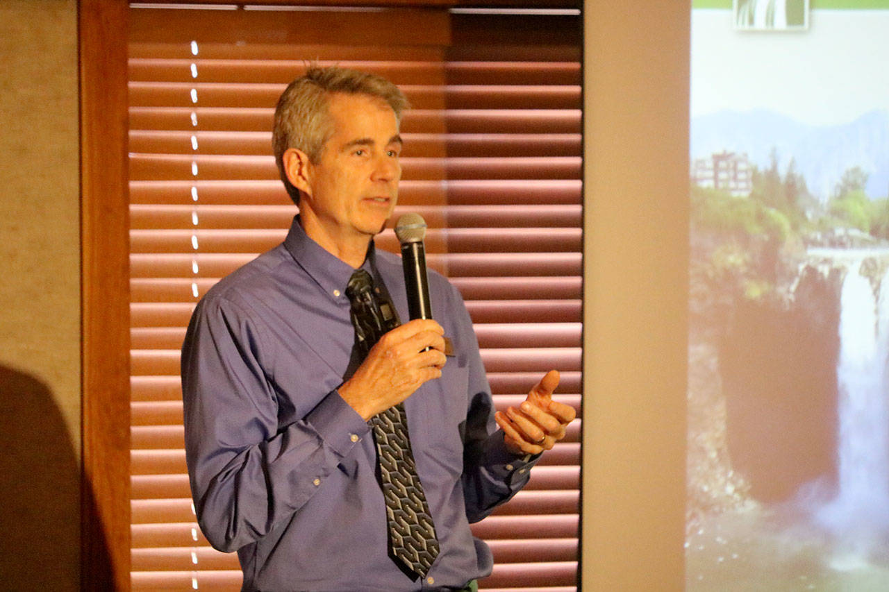 Snoqualmie Mayor Matt Larson introduces many of the upcoming projects for the city. Evan Pappas/Staff Photo