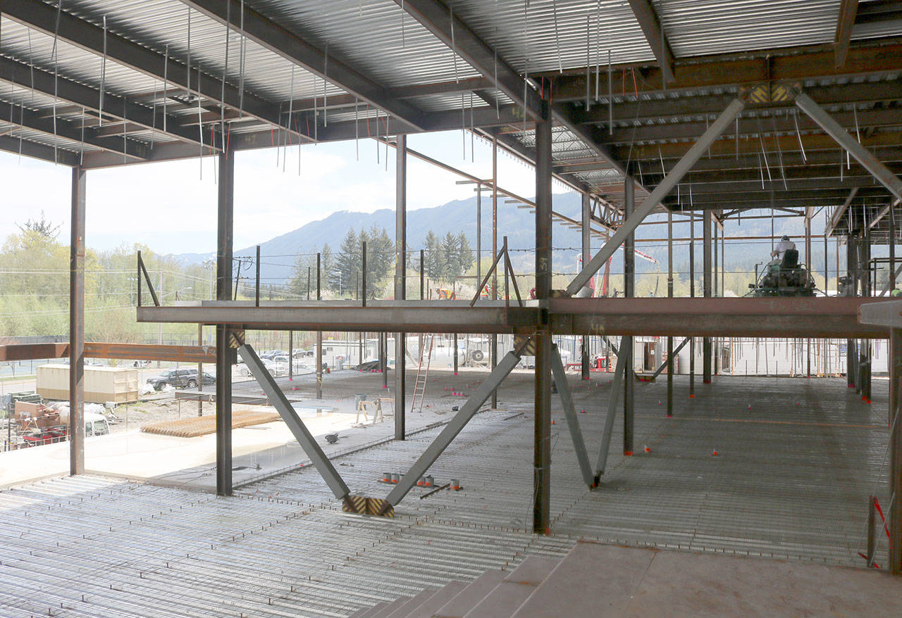 A look at the interior of the school building from the top of stairs to the second floor. Evan Pappas/Staff Photo