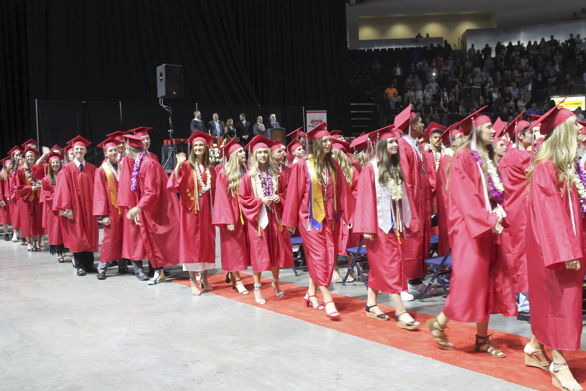 Mount Si High School students walk into their graduation ceremony. Photo courtesy of Mount Si High School