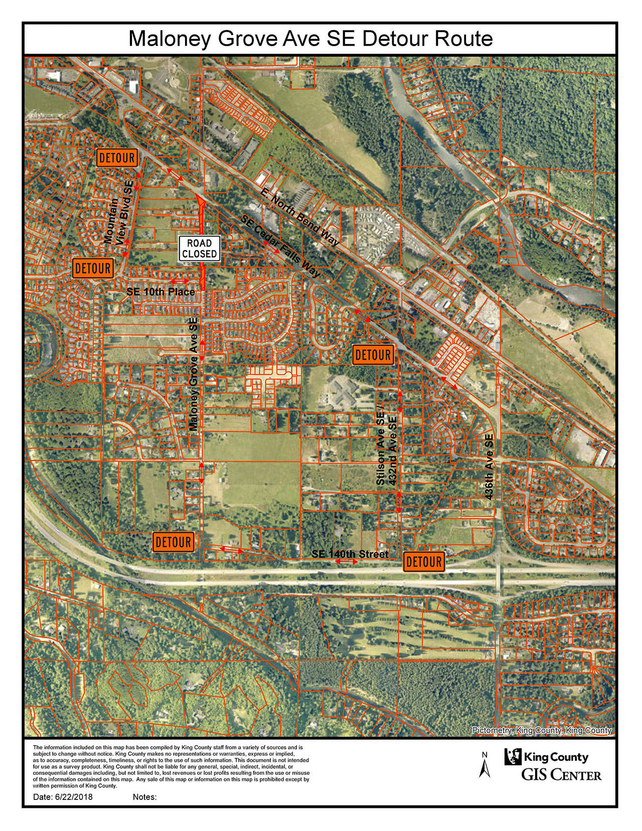 Temporary Road Closures expected along Maloney Grove Ave. SE