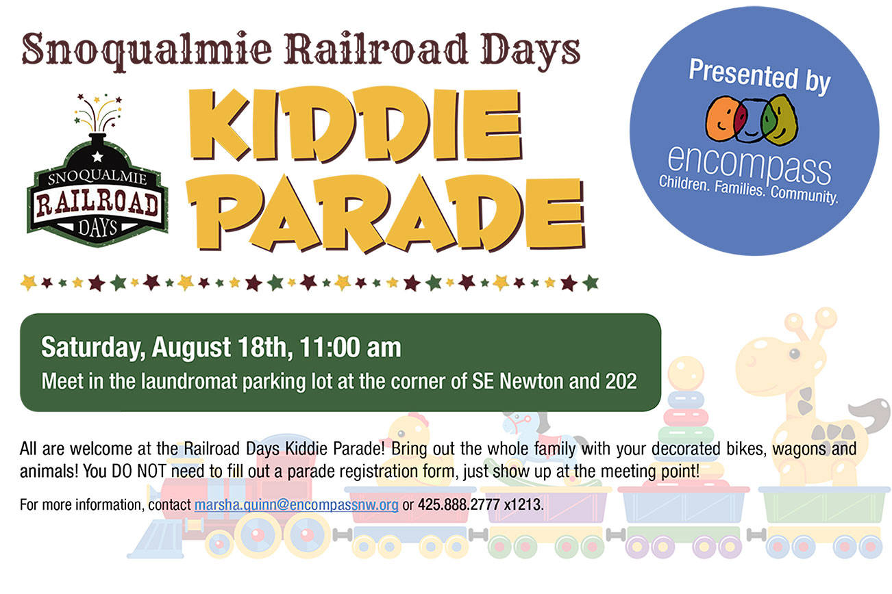 Encompass to bring back Kiddie Parade at Snoqualmie Railroad Days