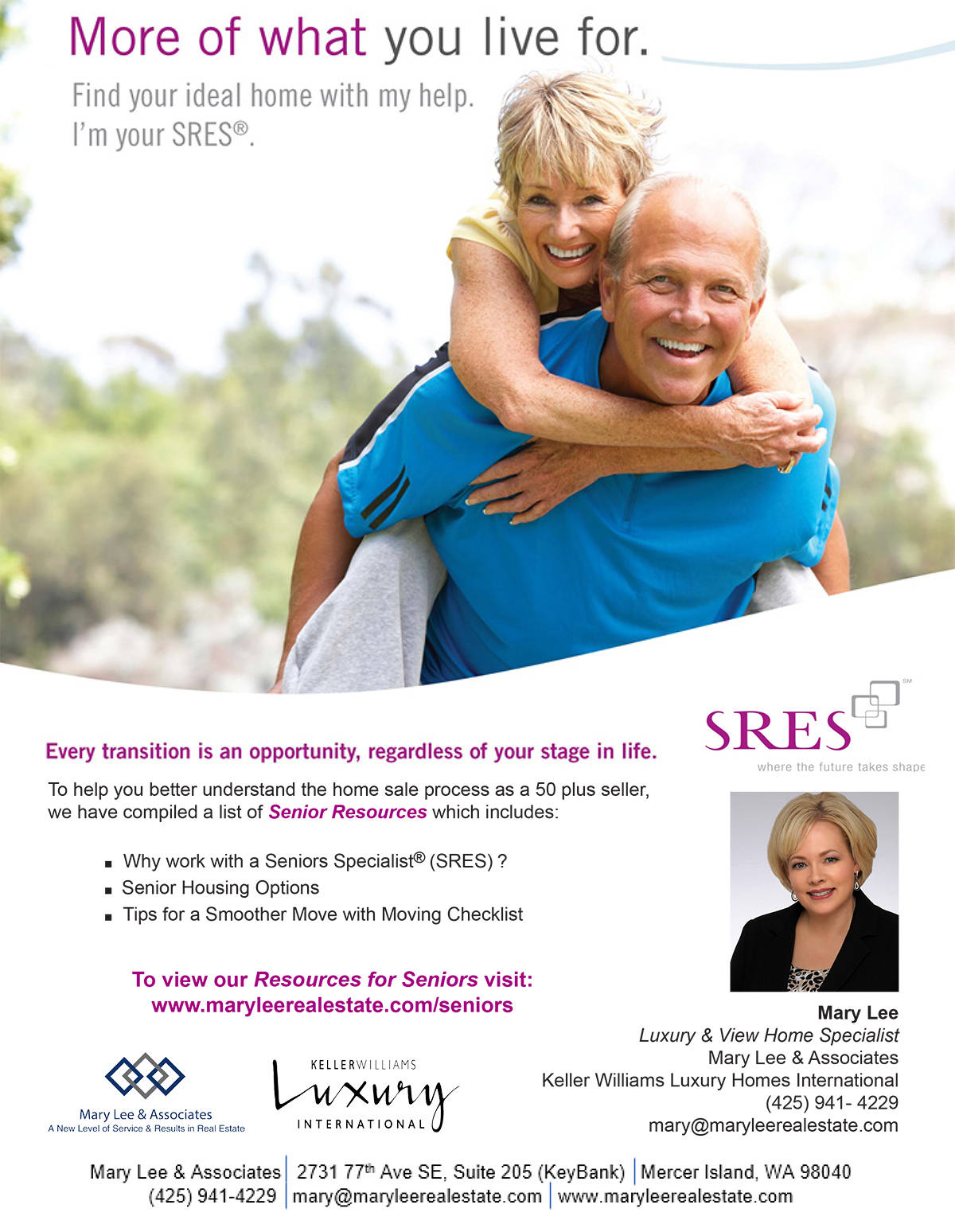 Over 50? Expert Real Estate Specialists are Available to Help!