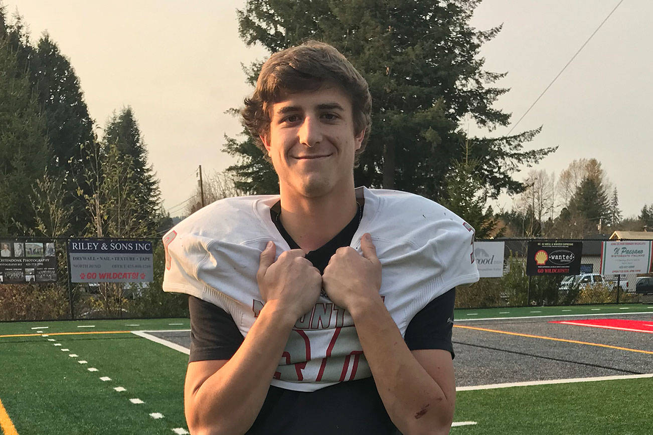 Mount Si Wildcats placekicker Reed Paradissis has been the starting kicker for his team since his freshman season in the fall of 2015. Shaun Scott/staff photo