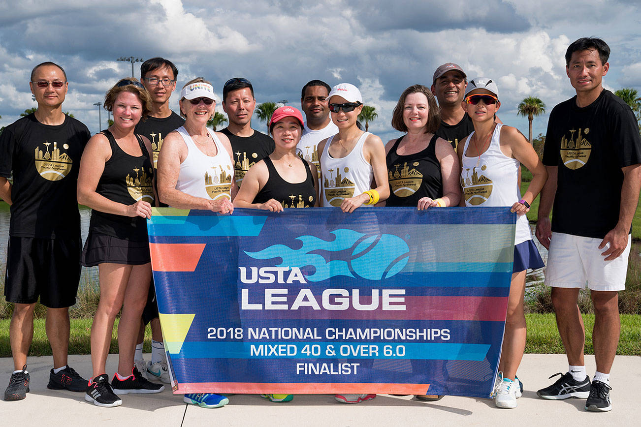 Adult tennis squad takes second at nationals