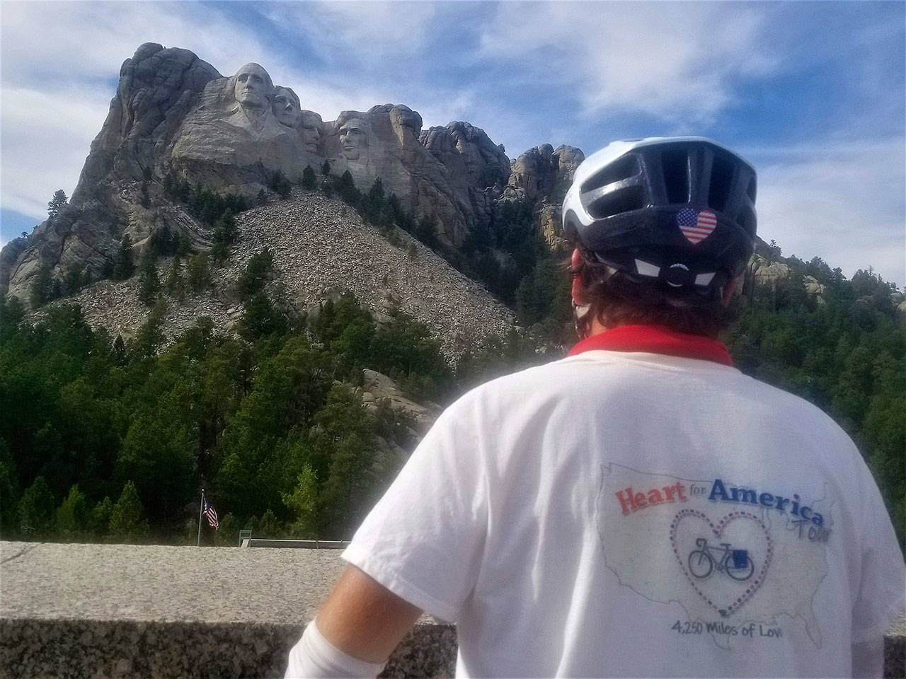 Kirk Gillock launches his “Heart for America” campaign where he cycled across 13 states in the shape of a heart. Photo courtesy of Kirk Gillock.