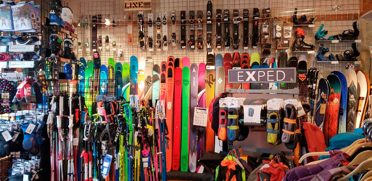 ProSki and Mountain Service has several high-end brands of goods for winter-sports enthusiasts, including Outdoor Research and Exped products (Drew Stuart/Staff Photo)