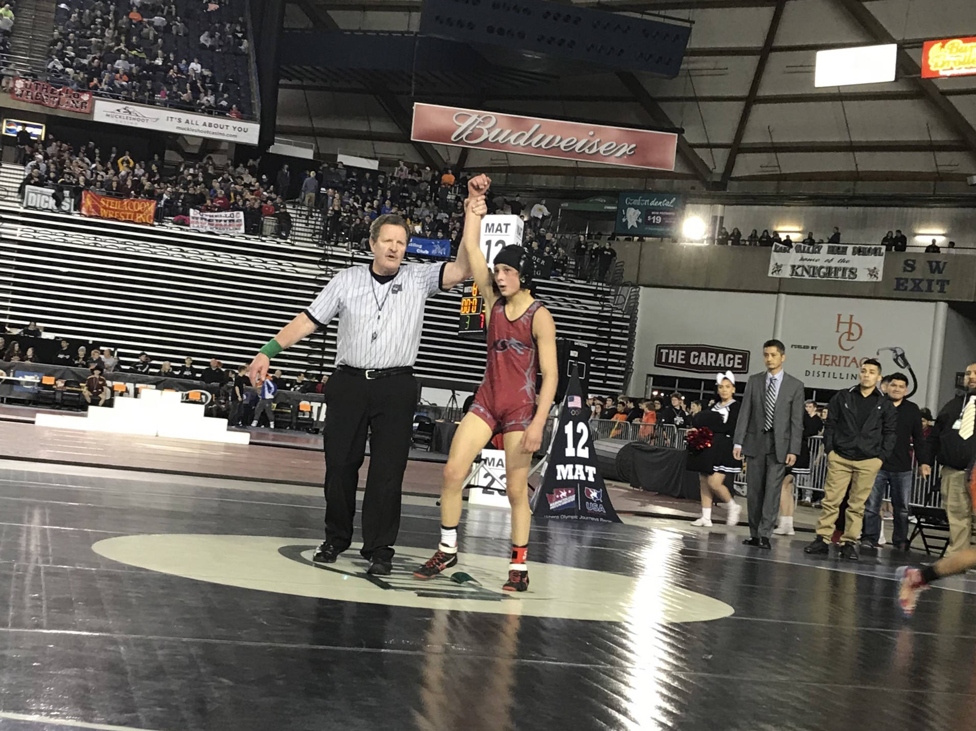 Mount Si Wildcats sophomore Tryon Kaess earned first place in the Mat Classic Class 4A state tournament in the 106-pound division. Kaess defeated Davis wrestler Jaden Sanchez 7-3 in the championship match on Feb. 16 at the Tacoma Dome. Shaun Scott, staff photo