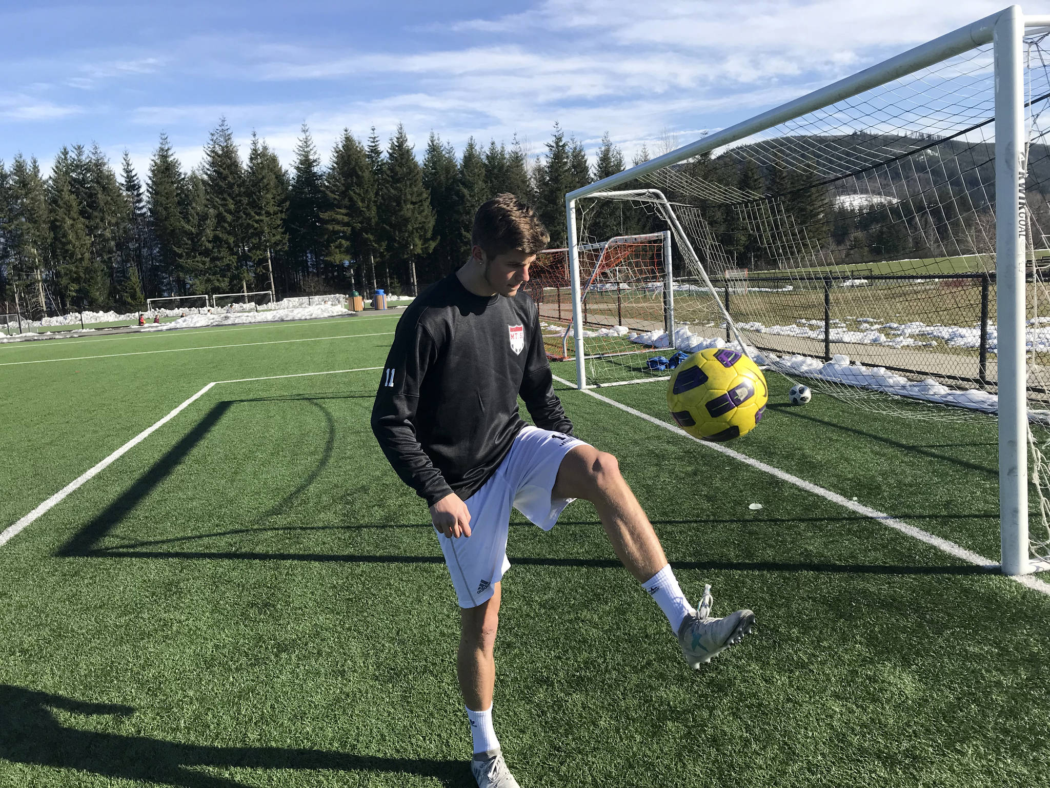 Mount Si Wildcats senior soccer player Drew Harris has returned to the Mount Si Wildcats high school soccer program after a two-year hiatus. Harris expects the Wildcats to make a deep run in the postseason this spring. Shaun Scott, staff photo