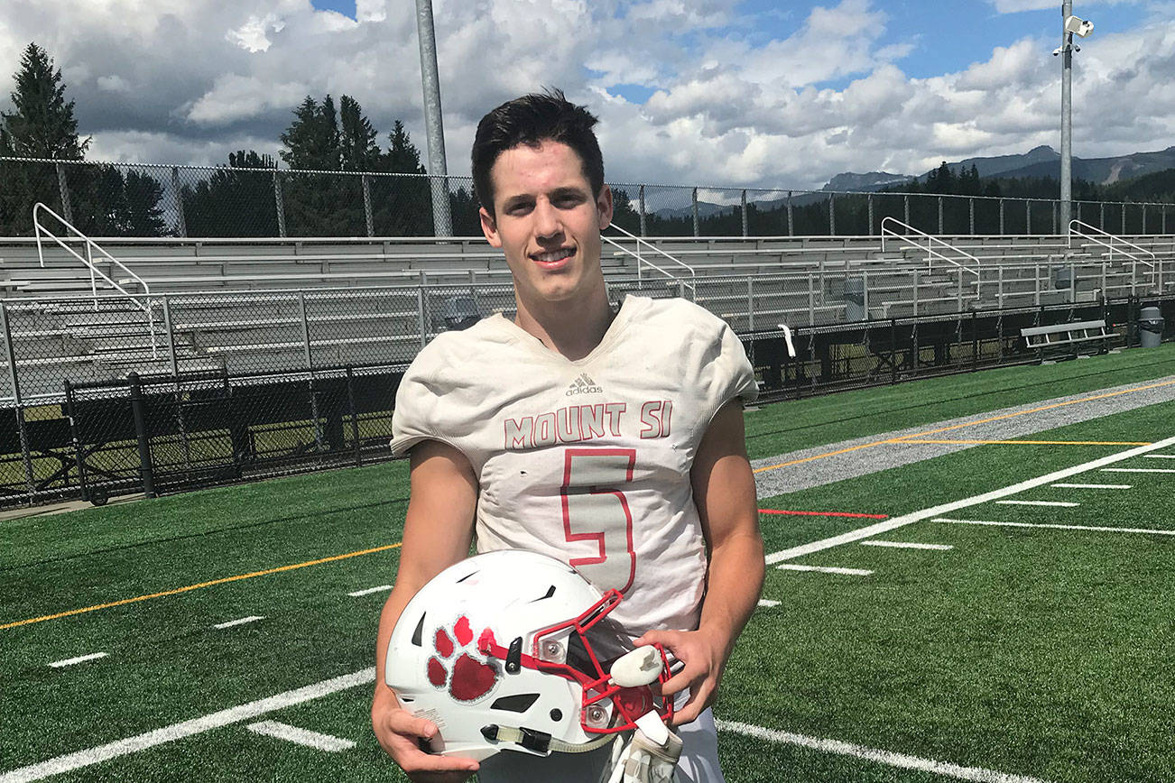 Mount Si Wildcats senior safety/wide receiver Colby Botten is a third-generation Mount Si Wildcats football player in the Snoqualmie Valley. Shaun Scott/staff photo