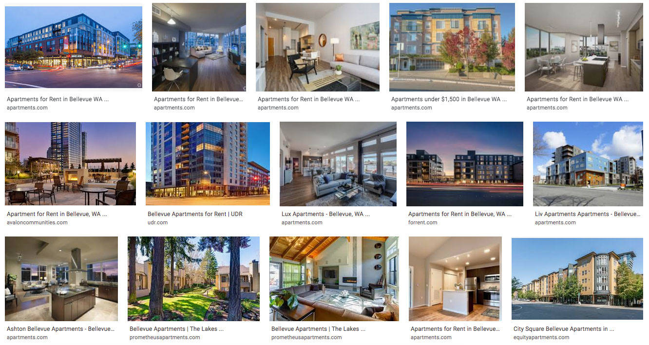 Bellevue is the most expensive place in the region to rent an apartment, according to a new analysis. Courtesy photo