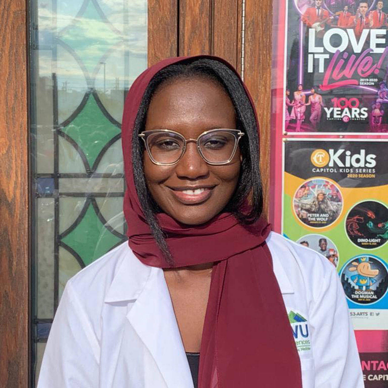 Photo courtesy of Amineta Sy                                Amineta Sy at the white coat ceremony at Pacific Northwest University of Health Sciences in Yakima on Aug. 9. An immigrant from Mauritania, she is currently pursuing a career in medicine.