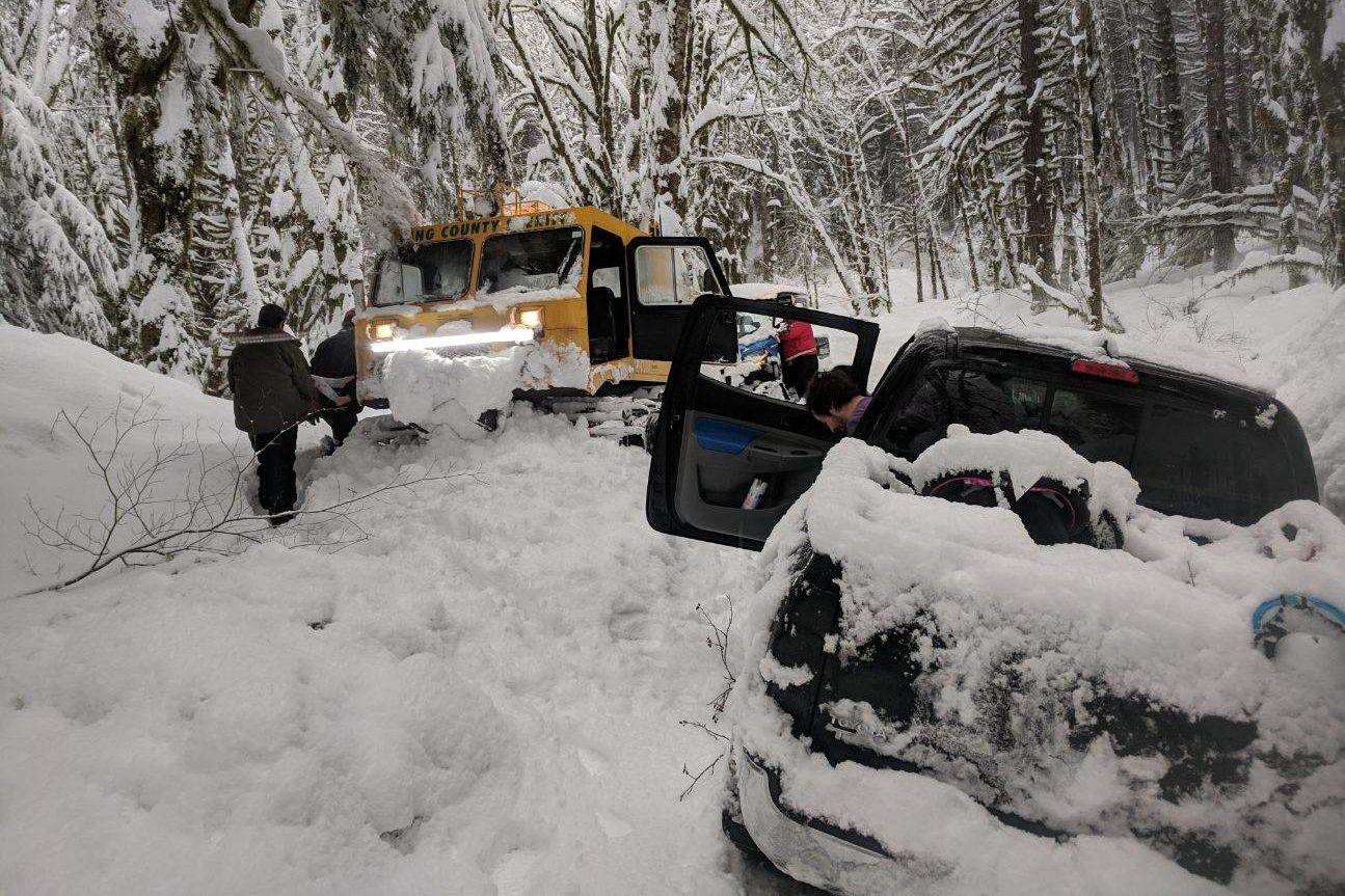 On Feb. 12, the King County Sheriffs Office and King County Search and Rescue located four adults and a 3-year-old child at Dingford Creek Trail in North Bend. Courtesy photo