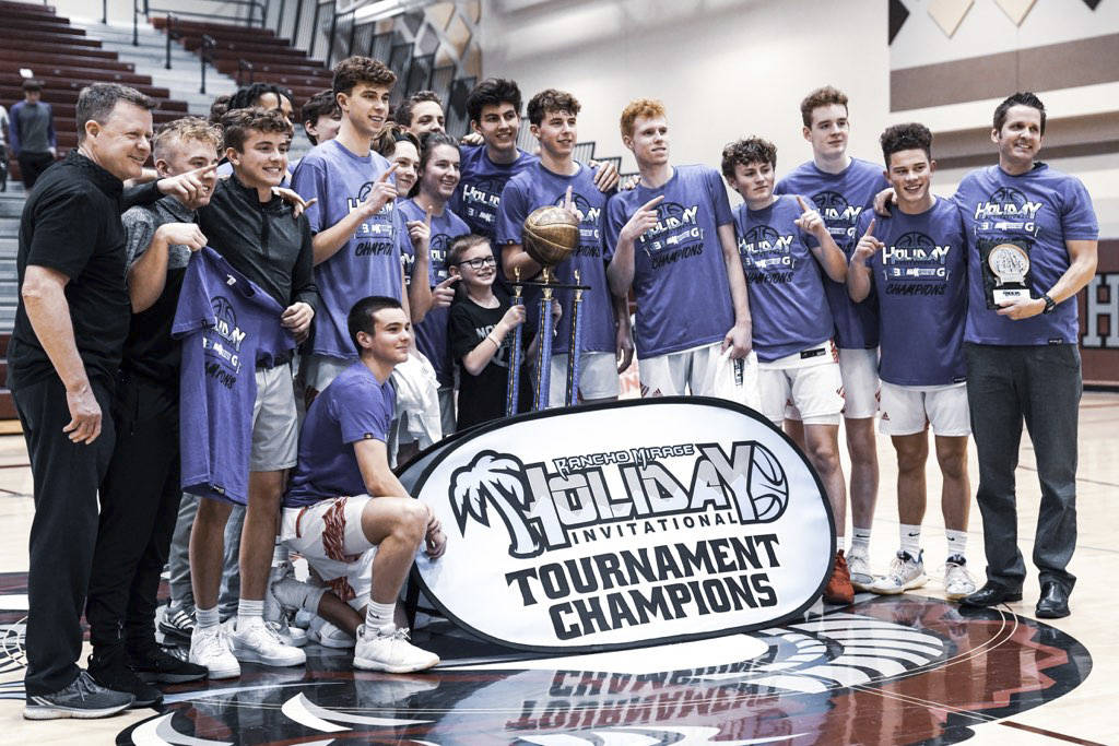 The Mount Si boys basketball team won the championship at the Rancho Mirage Holiday Invitational Tournament with a 60-55 victory over the Mayfair Monsoons (California) on Dec. 30, in Rancho Mirage, California. Courtesy photo