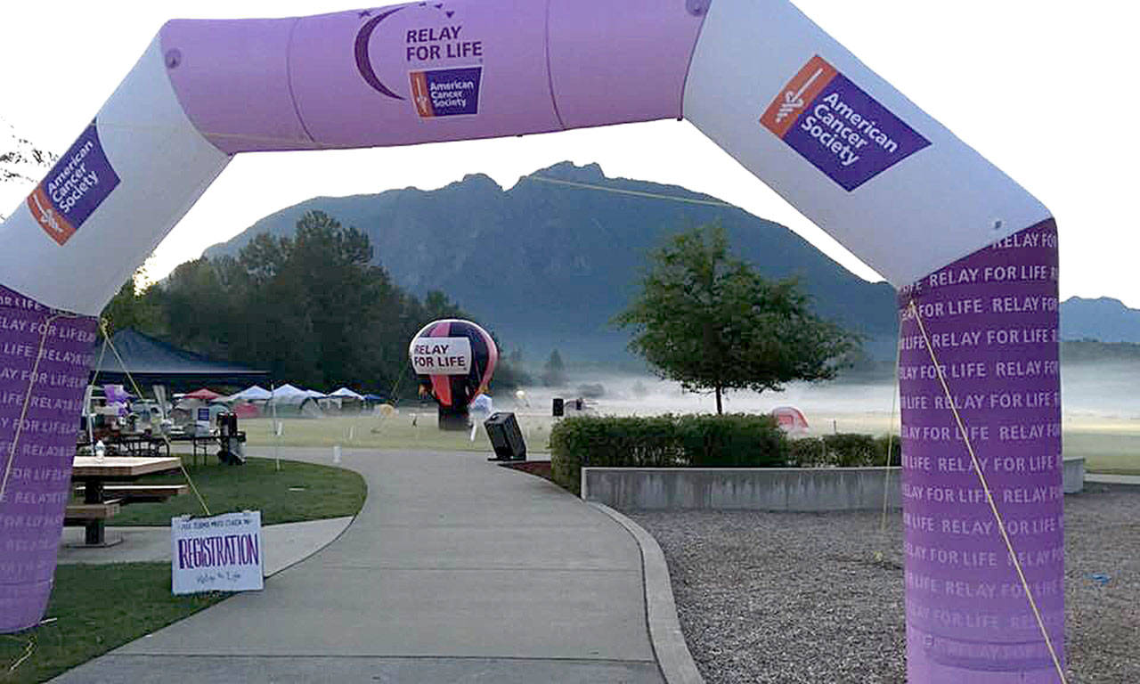 The archway at last year’s Relay For Life of Snoqualmie Valley event. Courtesy photo