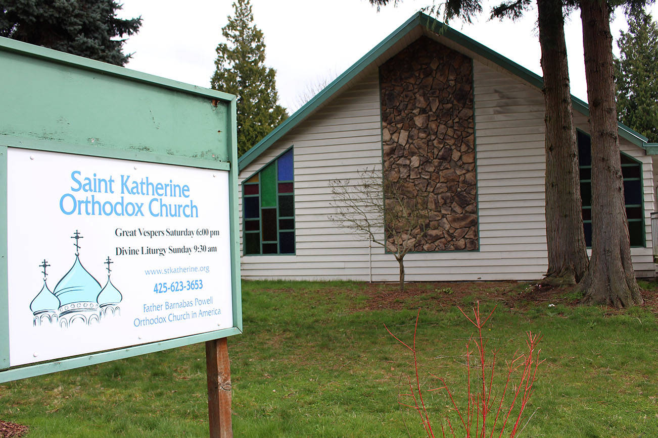 Saint Katherine’s Orthodox Church in Kirkland, WA, on March 12, 2020. Mitchell Atencio/Staff Photo