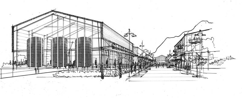 A rendering of what the future Snoqualmie Mill project could look like. Courtesy image