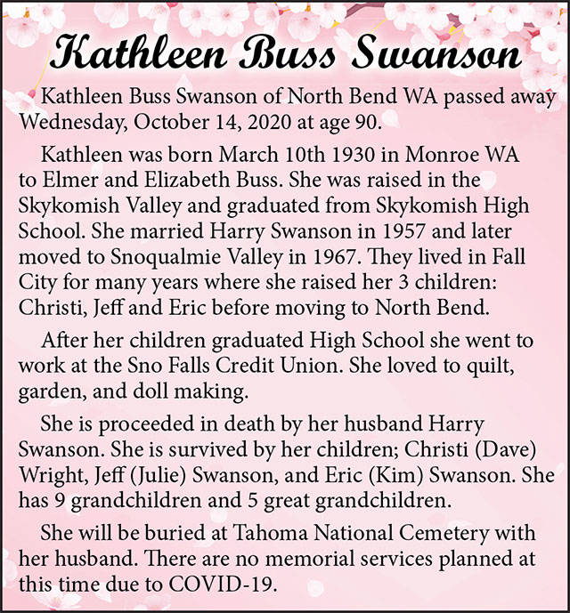 Kathleen Buss Swanson