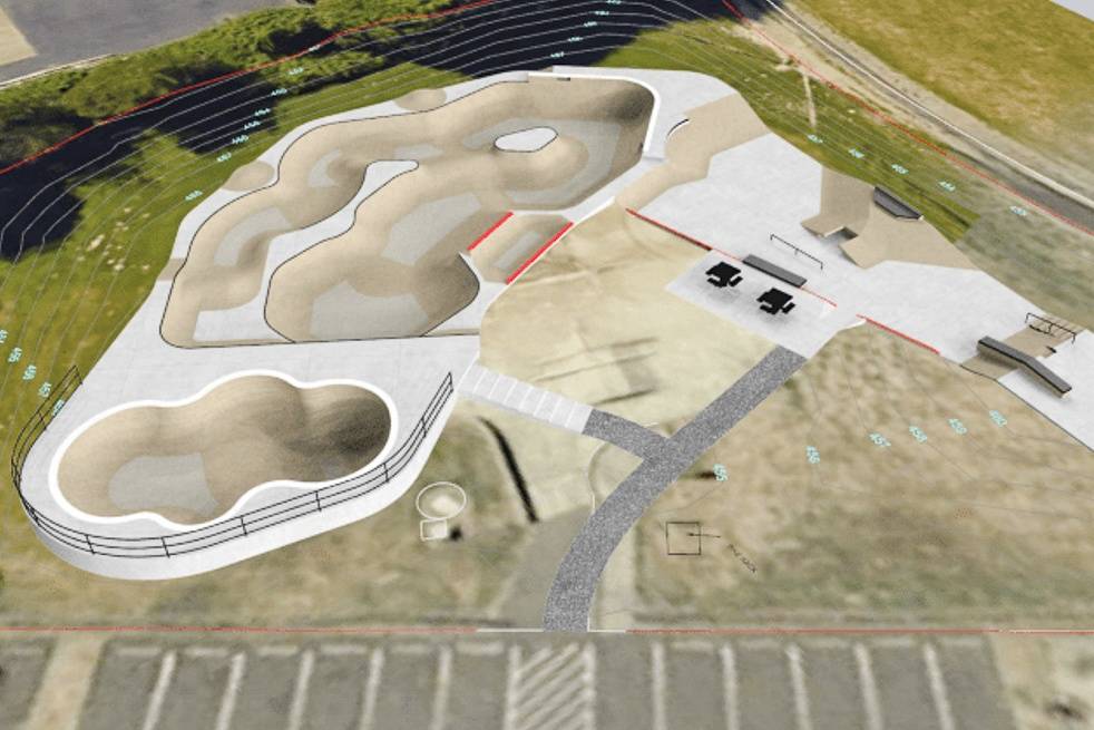 Rendering of the Torguson Skatepark plan. Courtesy of the Si View Metropolitan Park District website