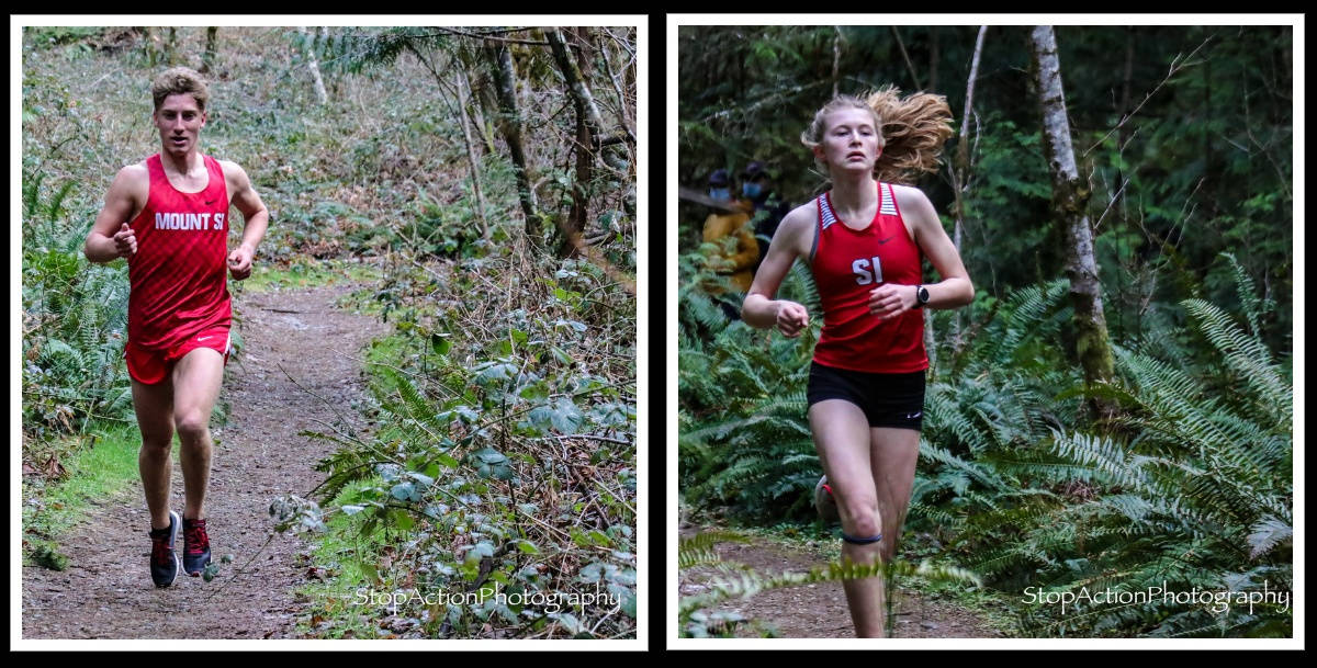 Mount Si’s Paul Talens and Addison Craig took first in the boys and girls two-mile cross-country races as the Wildcats teams both defeated Issaquah on March 6 at Issaquah High. Talens, who recently signed with Gonzaga University, notched a time of 10:23 and Craig finished in 13:28. Photos courtesy of Don Borin/ StopActionPhotography