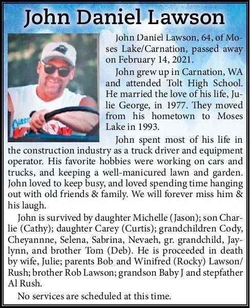 John Daniel Lawson | Obituary