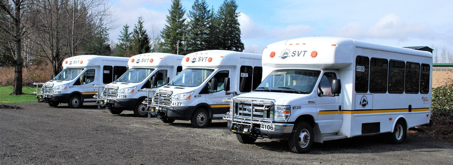 Snoqualmie Valley Transportation buses. Contributed by SVT