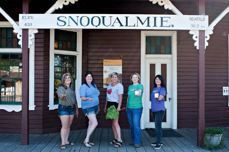 Contributed photo
Katie Podschwit, Dorie Ross, Kristen Schumacher, Heather Dean and Julie Chung, owners of Chickadee Bakeshop, Heirloom Cookshop and Snoqualmie Ice Cream are opening a new location in Snoqualmie this summer.