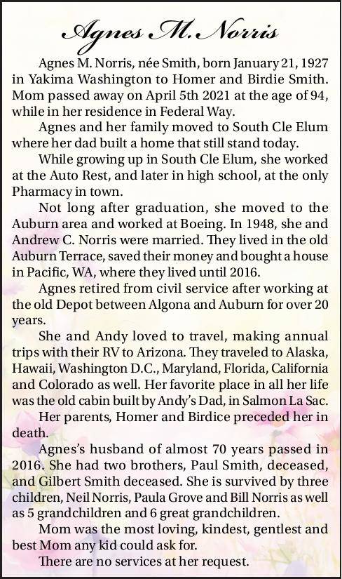 Agnes M. Norris | Obituary