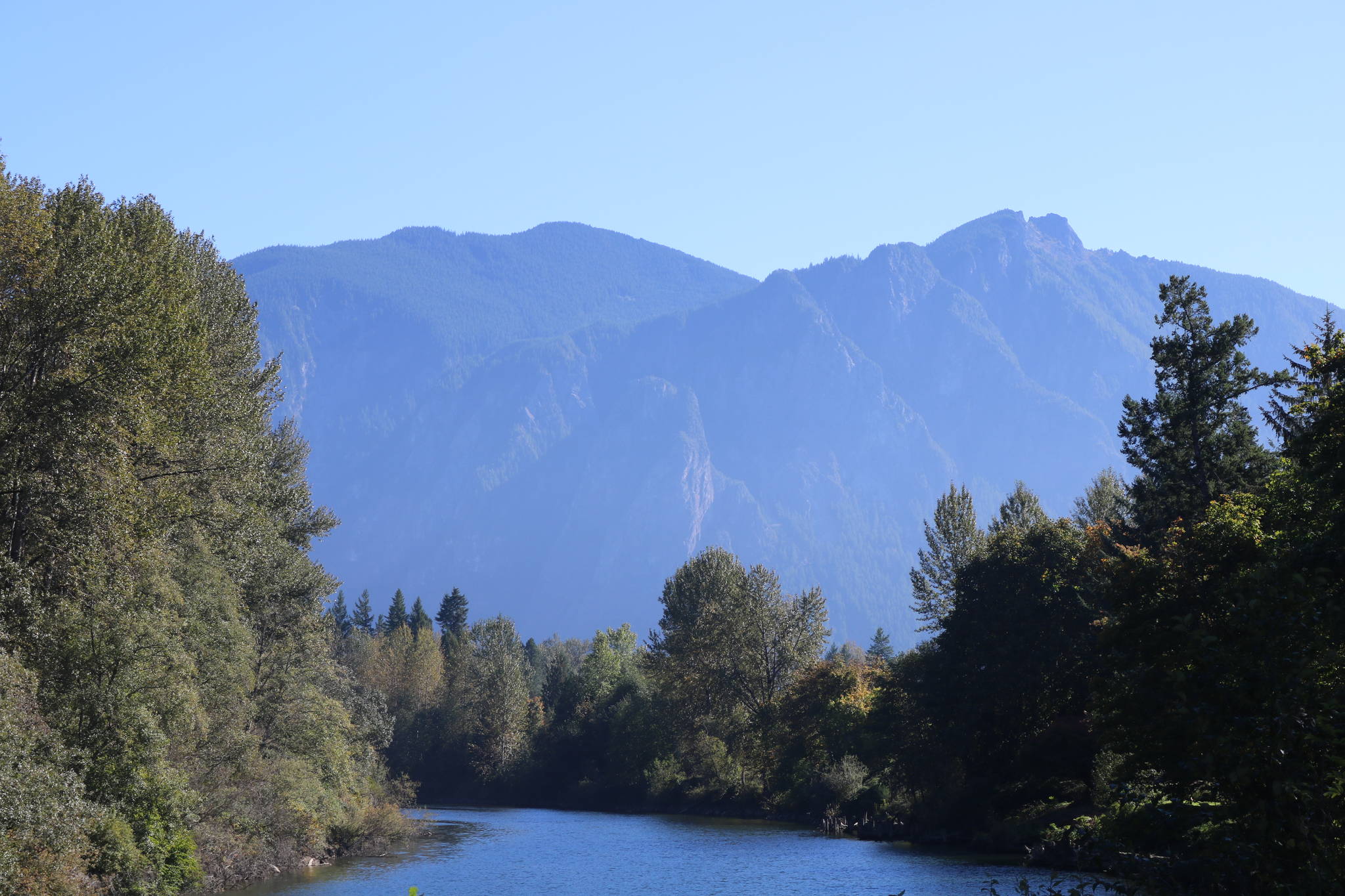 A hazy view of Mt. Si from North Bend. File photo