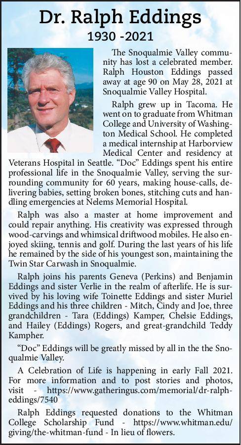 Dr. Ralph Eddings | Obituary