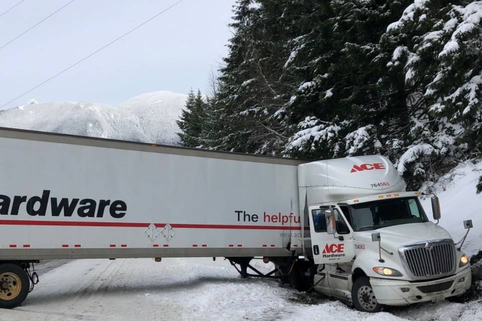 The Ace Hardware truck wrecked on Interstate 90 on Jan. 15, 2020. Photo courtesy of the Department of Ecology.