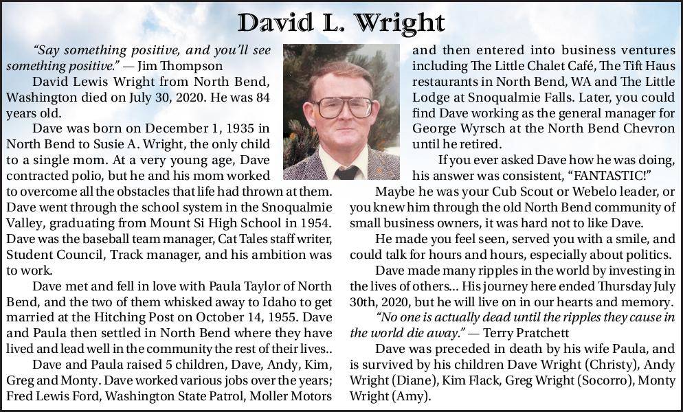 David L. Wright | Obituary