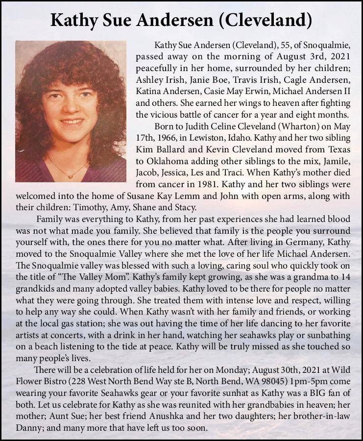Kathy Sue Andersen (Cleveland) | Obituary