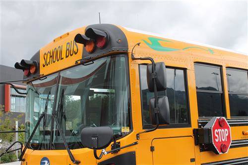 A photo of Snoqualmie Valley School District’s electric bus. File photo courtesy of Snoqualmie Valley School District.
