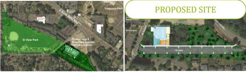 A map of the proposed aquatic center location. Photo Courtesy of the Mount Si Metro Parks.