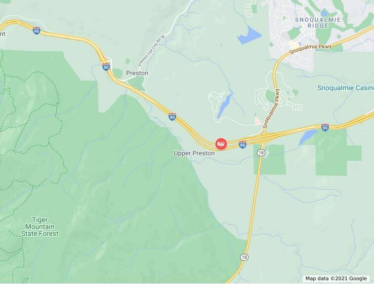 Map of two-car crash on I-90 Sept. 18.