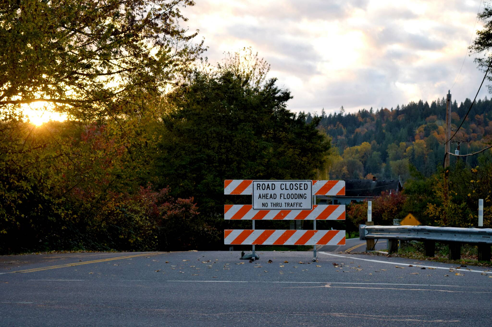 NE Tolt Hill Road closed due to flooding. File photo by Conor Wilson/Valley Record.