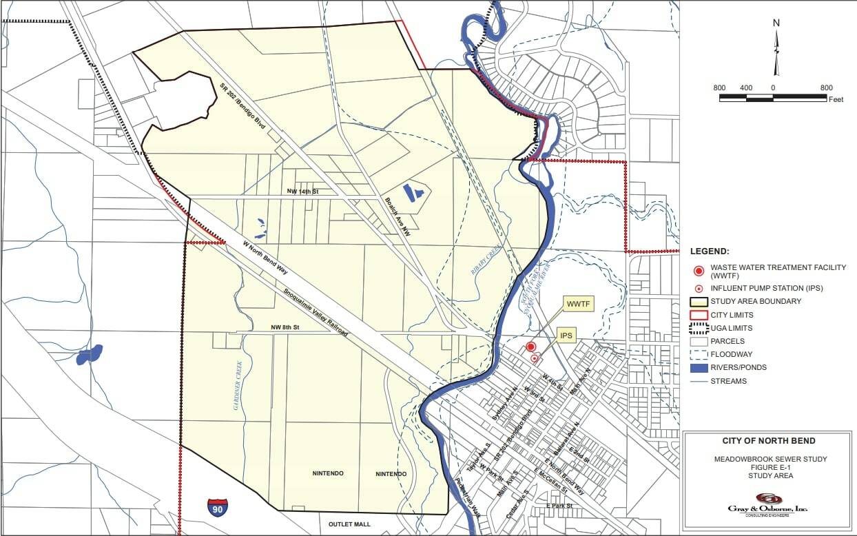 Courtesy of the City of North Bend
Map of the Meadowbrook ULID.