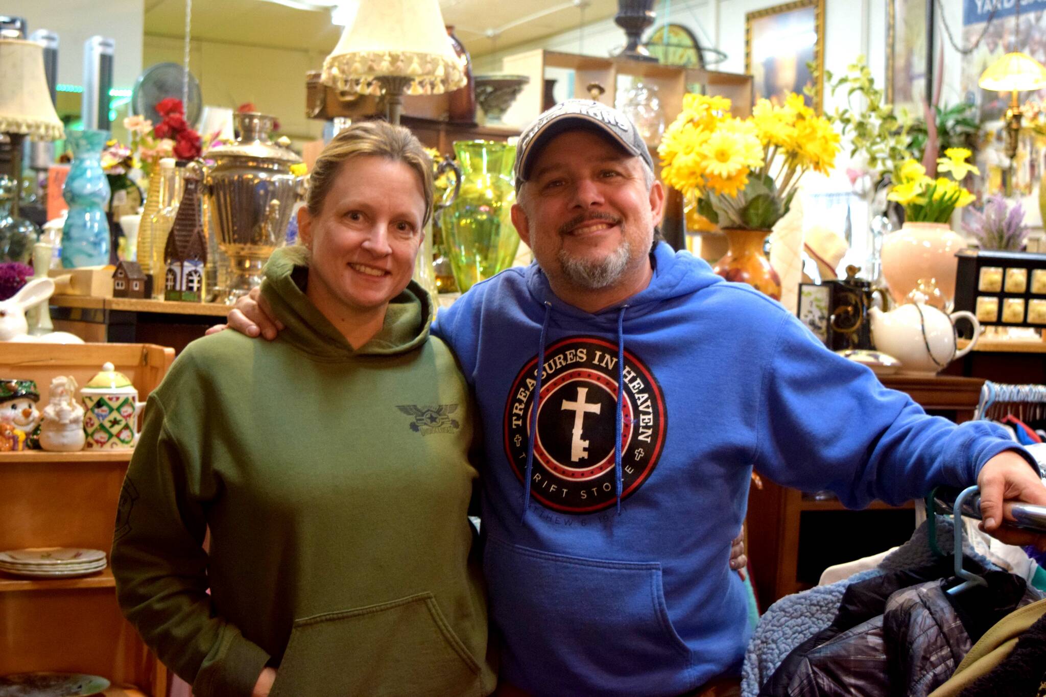 Photo by Conor Wilson/Valley Record
Don Baunsgard and his wife, Lena, owners of Treasures in Heaven Thrift Store in Snoqualmie.
