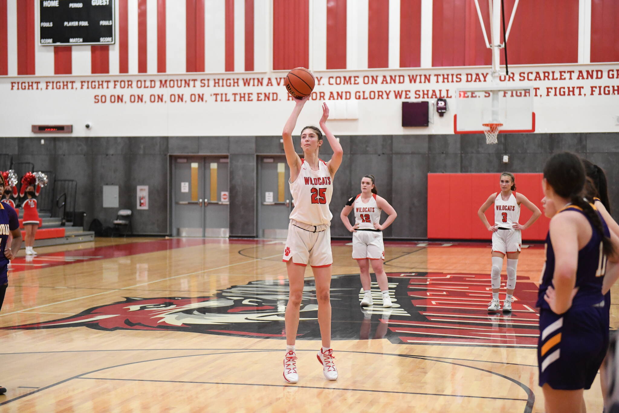 Mount Si senior Lauren Glazier shoots a free throw in a Jan. 5 game against Issaquah. Photo courtesy of Calder Productions.