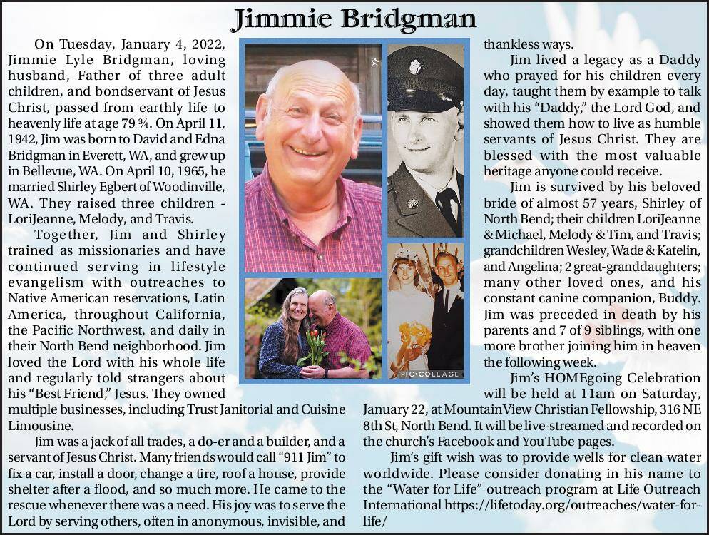 Jimmie Bridgman | Obituary