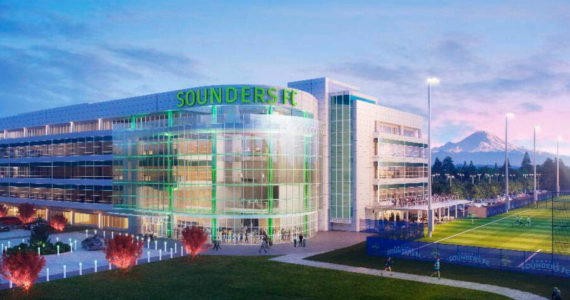 Design rendering of future Sounders FC facility in Renton. (Courtesy of Seattle Sounders FC)