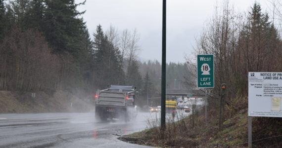 Photo by Conor Wilson/Valley Record
The start of Highway 18 near Snoqualmie.