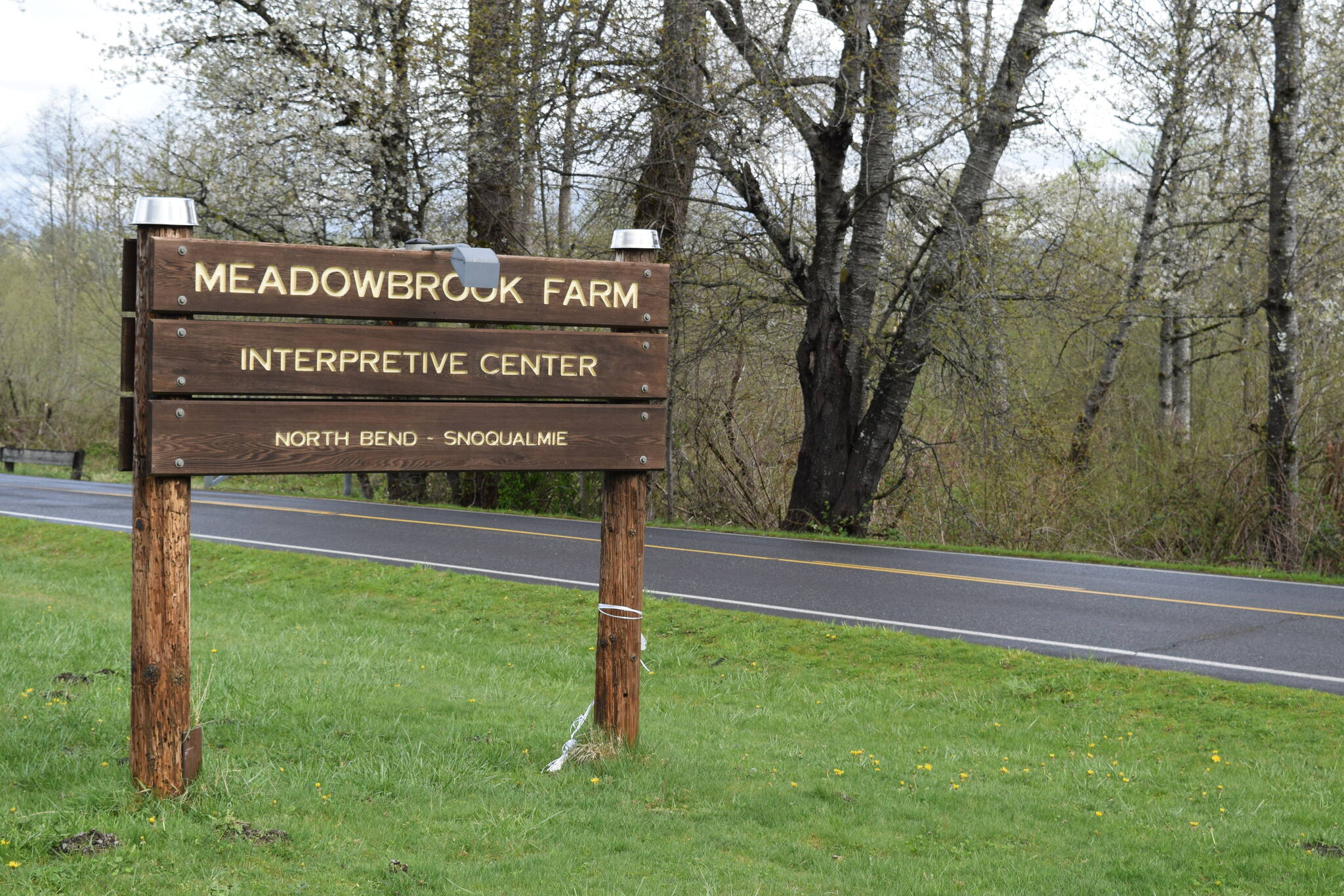 Sign in front of Meadowbrook Farm Park along Boalch Avenue in North Bend, located on the edge of the Utility Local Improvement District (ULID) boundary. Photo by Conor Wilson/Valley Record