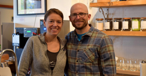 Meghan and David Schumacher, owners of Arête Coffee Bar in North Bend. Photo by Conor Wilson/Valley Record