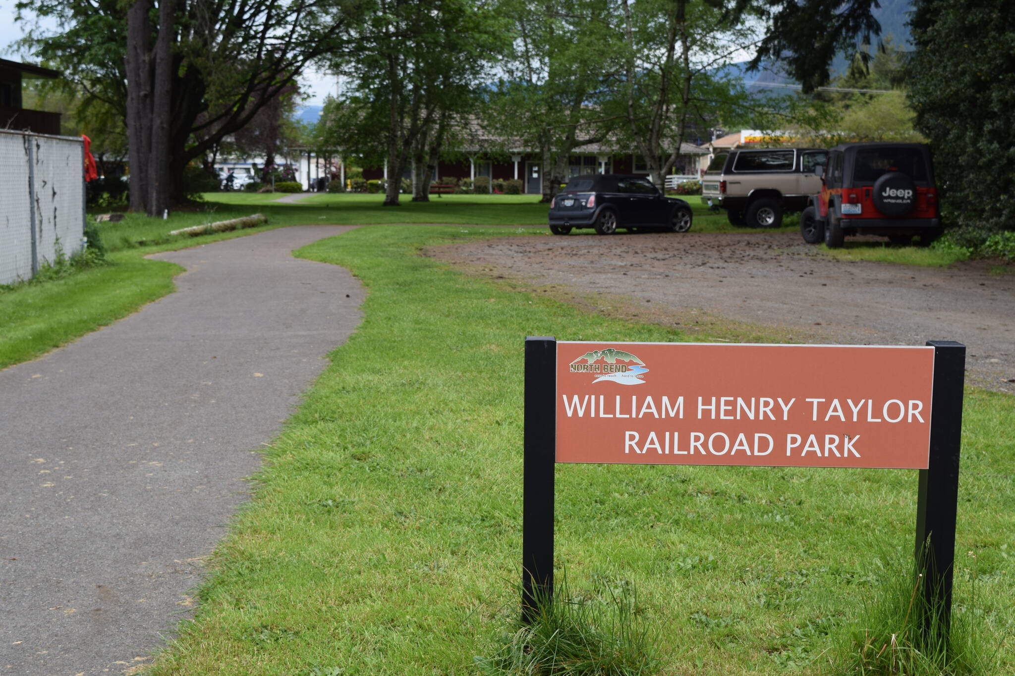 Conor Wilson / Valley Record 
A sign outside Taylor park in North Bend.