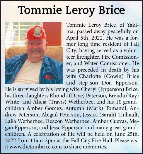 Tommie Leroy Brice | Obituary