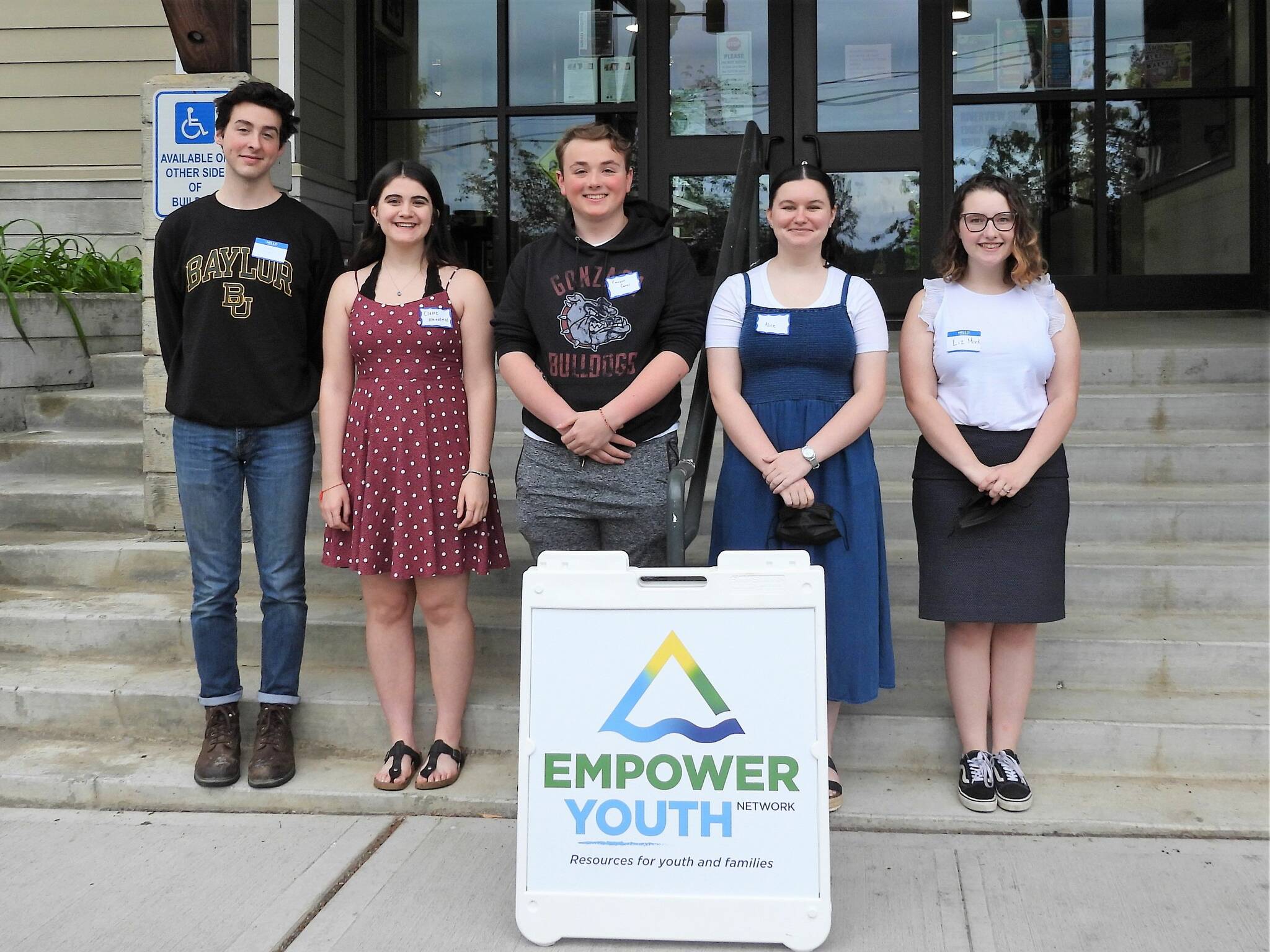 Courtesy photo. Student nominees at the Empower Youth Network 2022 Rise & Shine Volunteer Recognition Breakfast on June 8. From left: Zachary Smith, Claire Haindfield, Tanner Caryl, Alice Lutzenhiser and Elizabeth Monk
